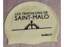 Bonnet de bain  Triathlons de Saint Malo  Jaune