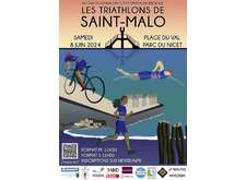 Affiche des Triathlons de Saint-Malo 2024
